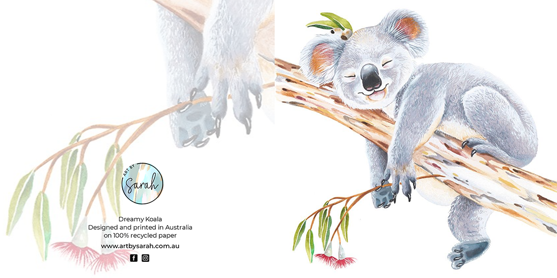 Dreamy Koala Greeting Card (Square)