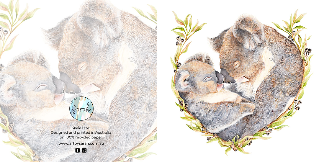 Koala Love Greeting Card (Square)