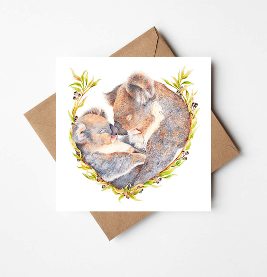 Koala Love Greeting Card (Square)