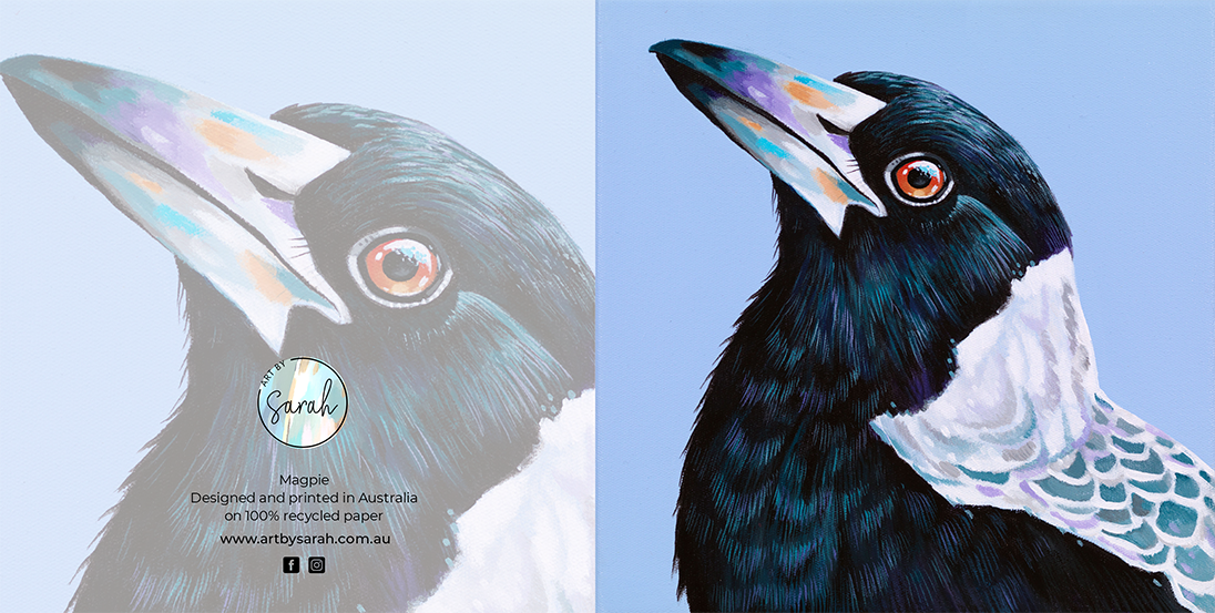 Magpie Greeting Card (Square)