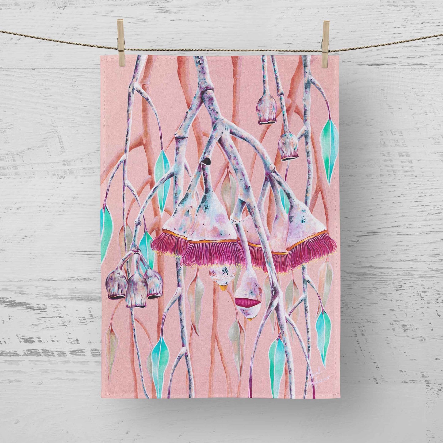 'Silver Tranquility' - Tea Towel