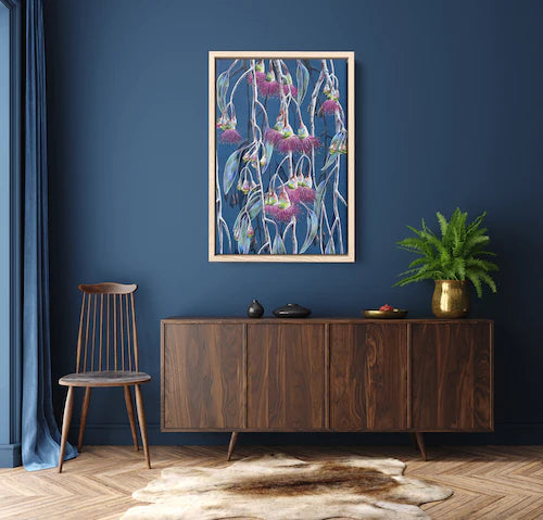 Framed Canvas Art Pink Gum Blossom