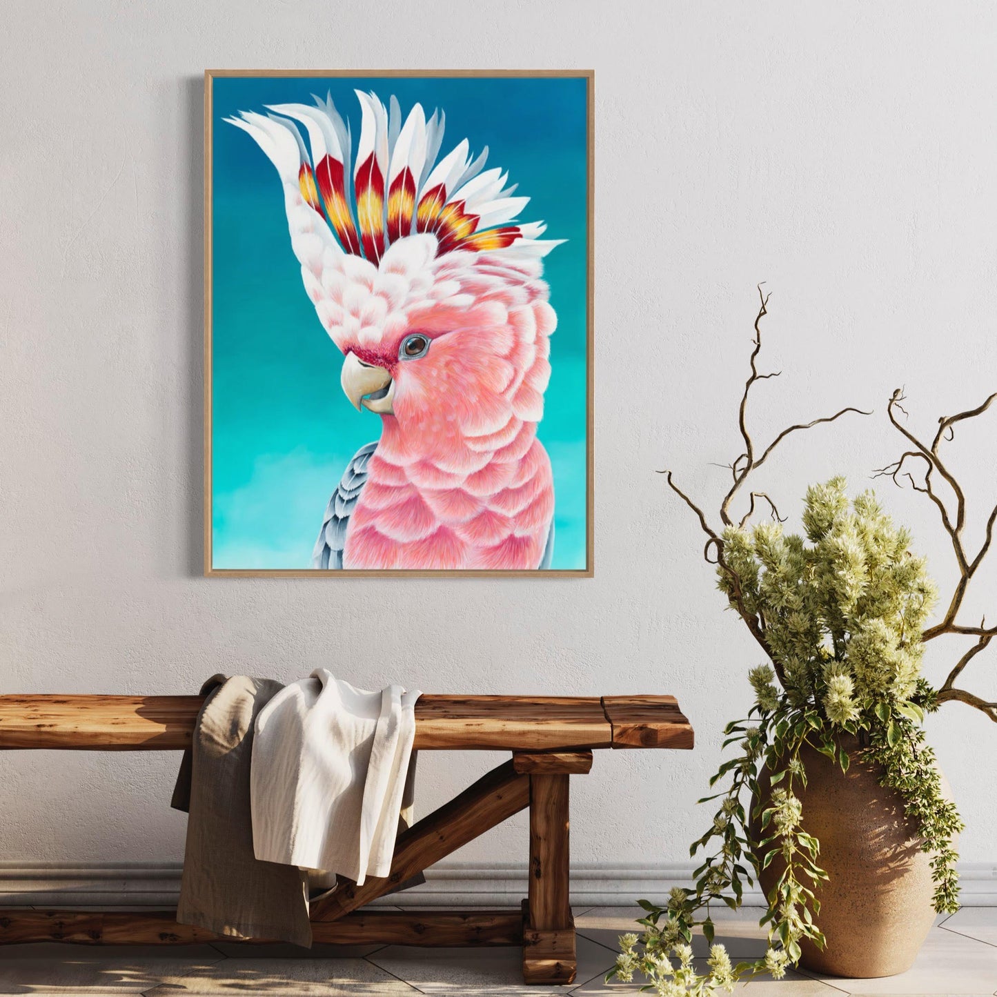 framed canvas bird art