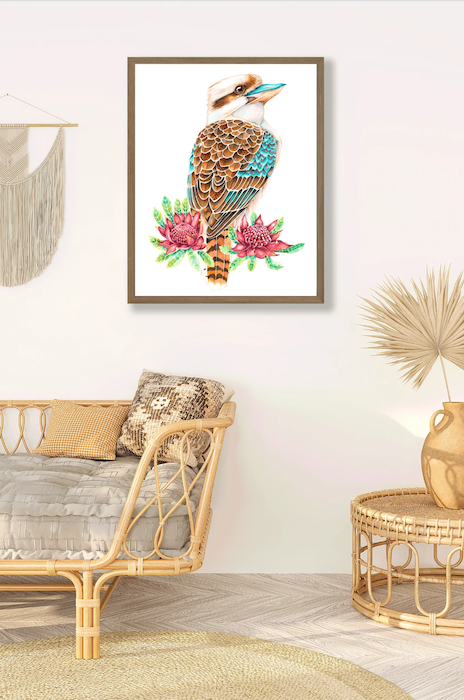 kookaburra art prints