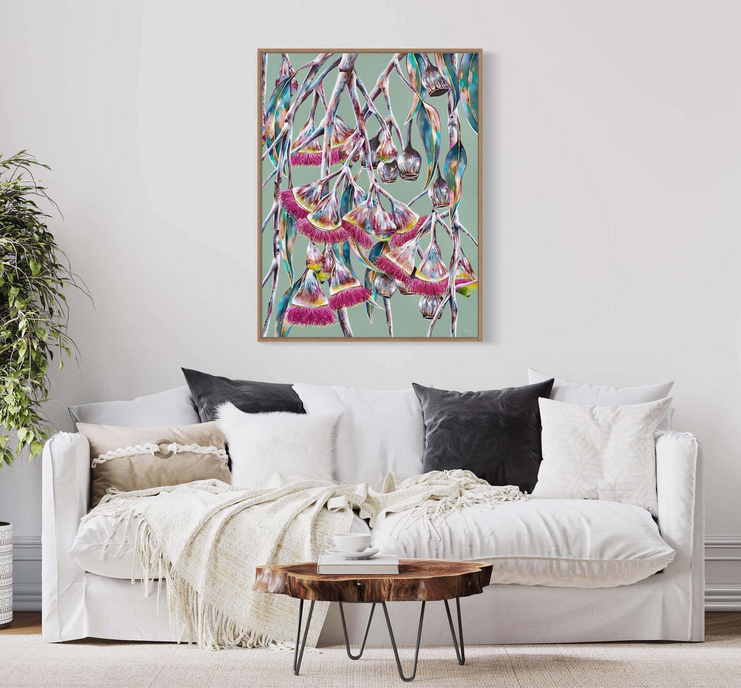 Native Pink Princess Flora Fine Art Canvas