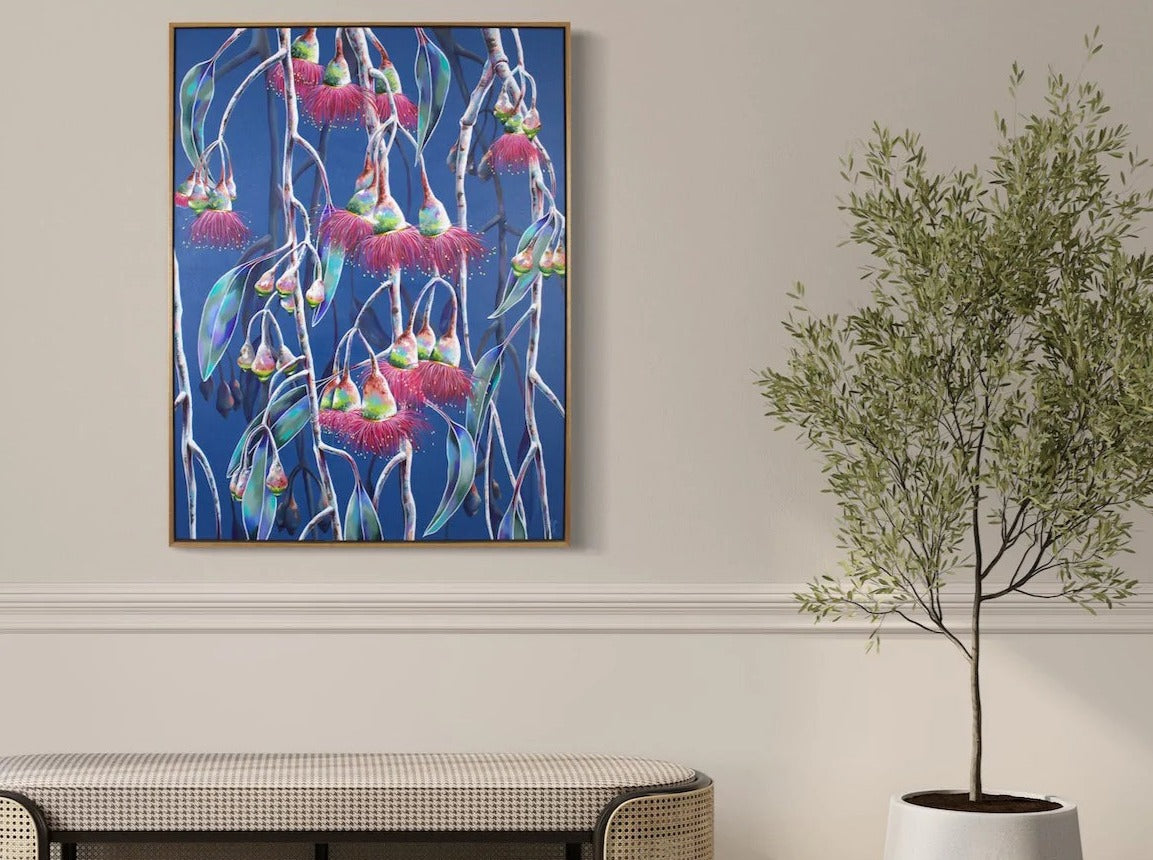 Winter Gumtree Framed Canvas Art