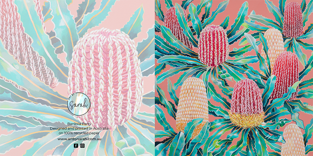 Banksia Party Greeting Card (Square)