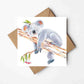 Dreamy Koala Greeting Card (Square)