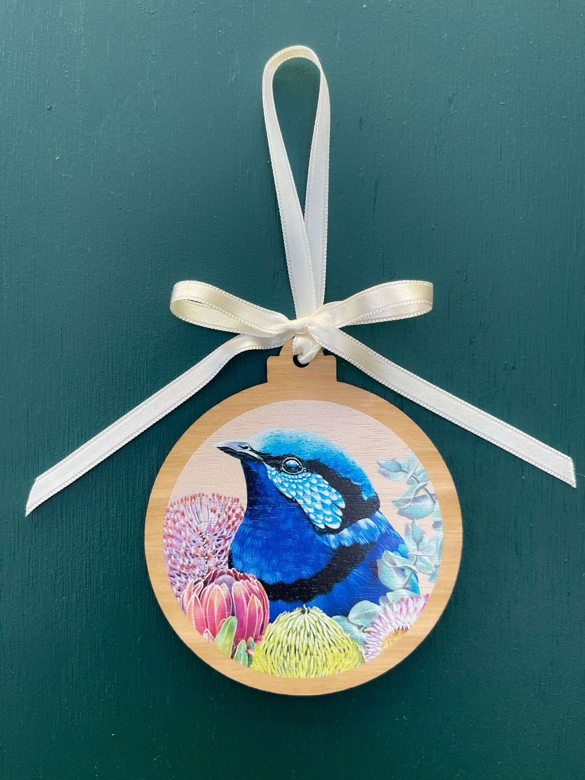 Banksia Blue Wren Hanging Ornament