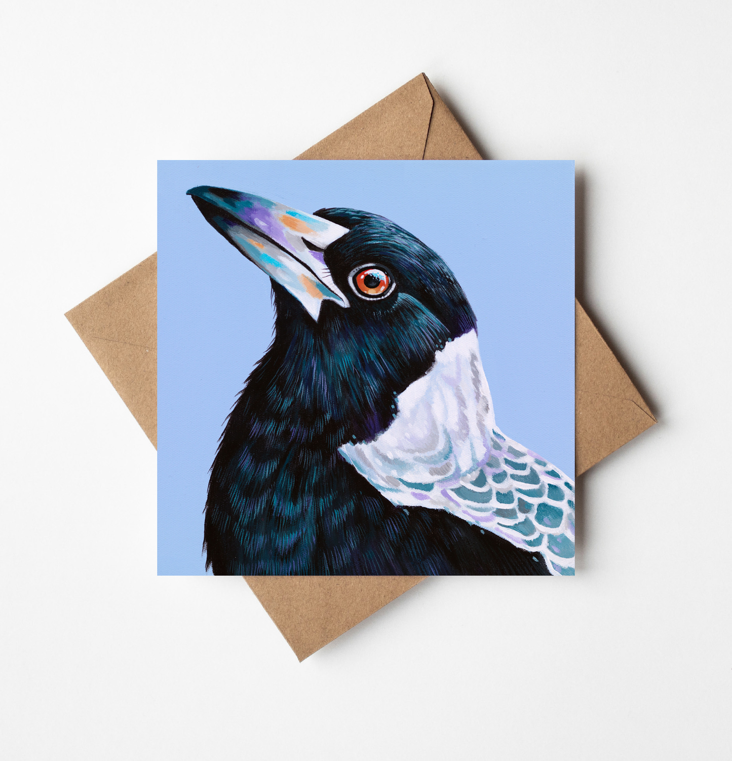 Magpie Greeting Card (Square)