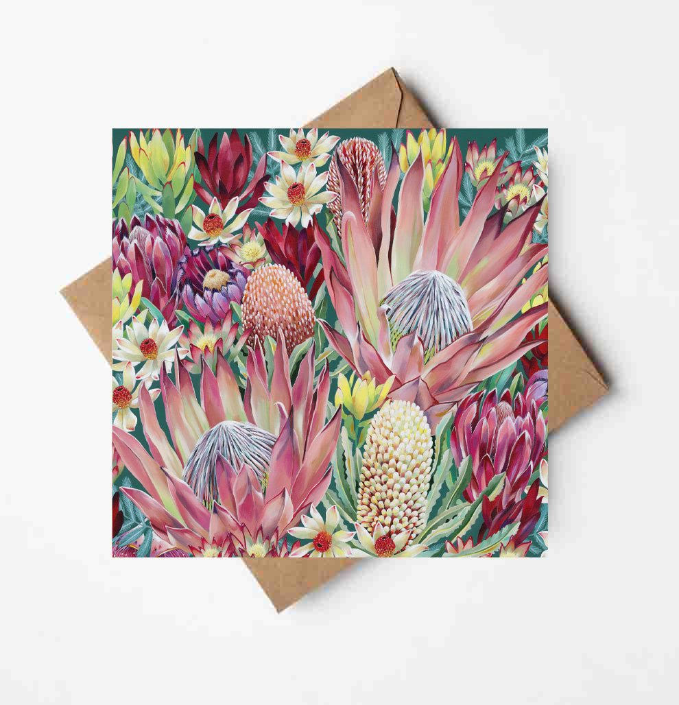 Heart Garden Greeting Card (Square)