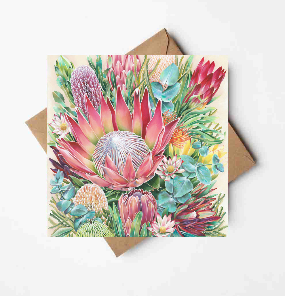 Into Bloom Greeting Card (Square)