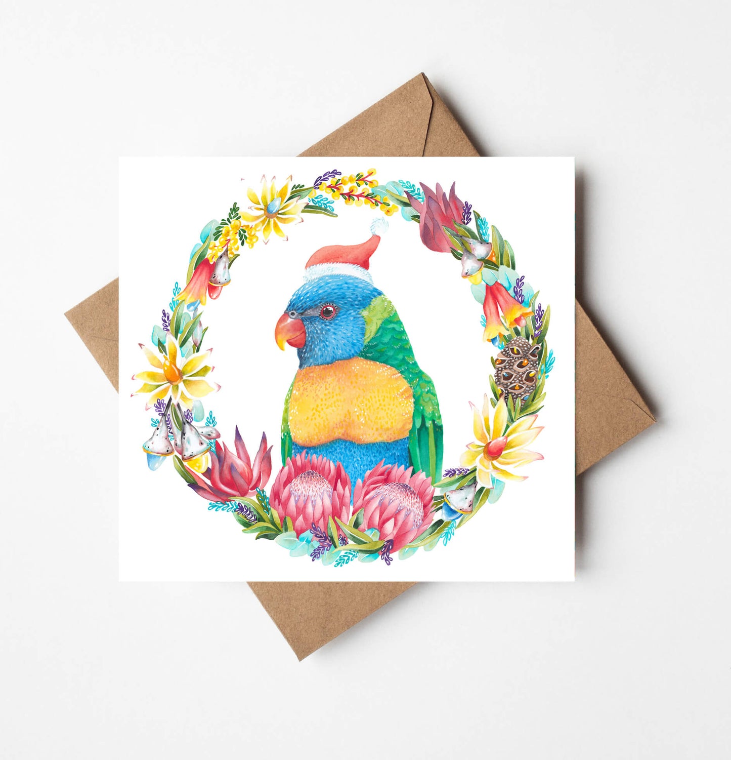 Rainbow Lorikeet Christmas Card