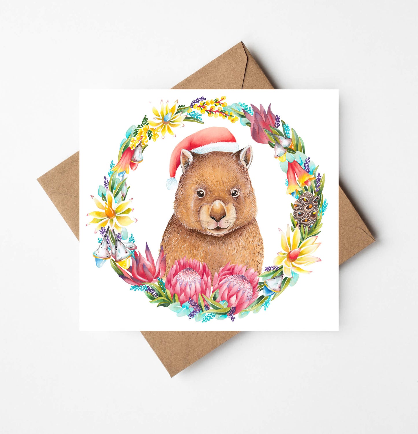 Wombat Christmas Card