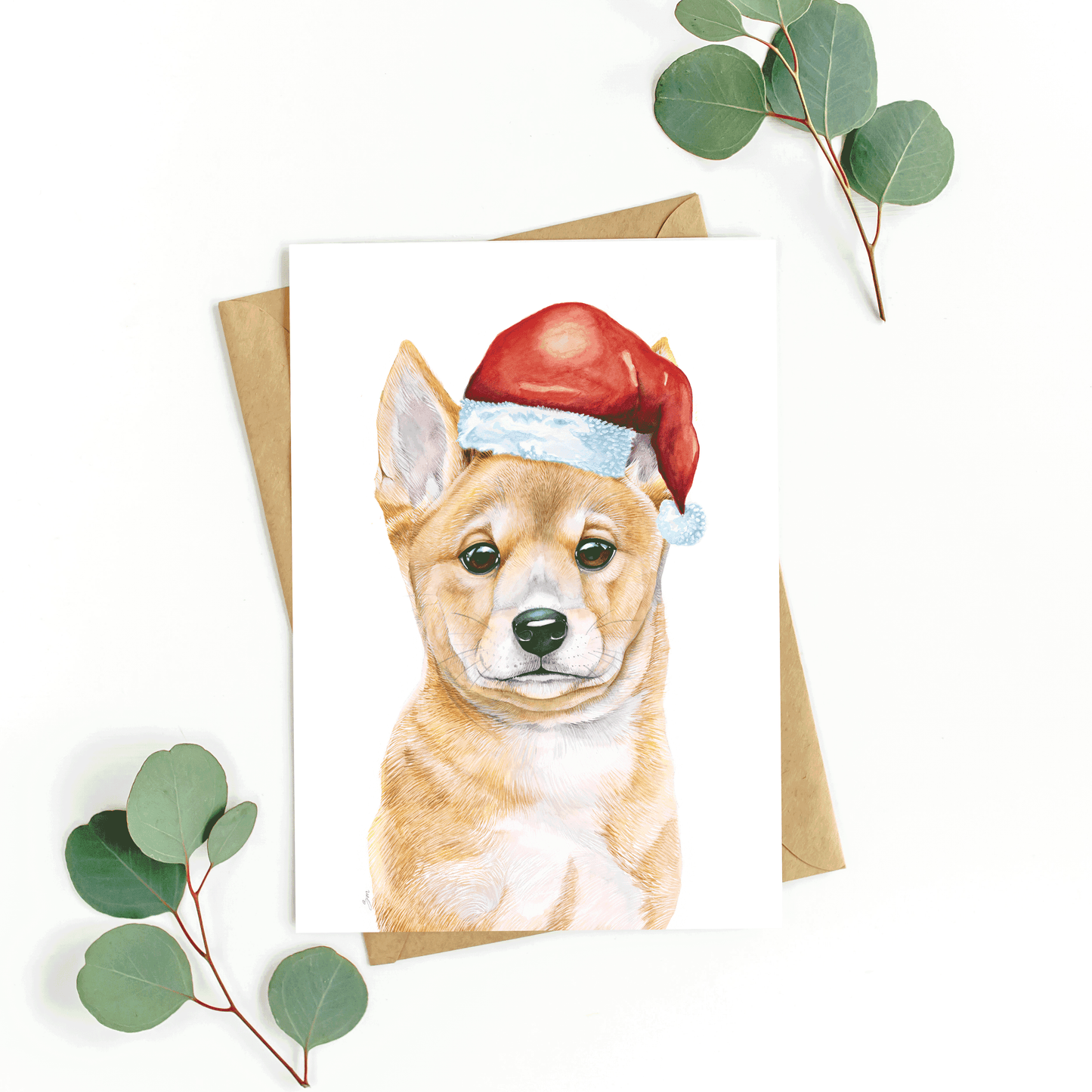 'Fraser' Dingo Christmas Card (Rectangle)