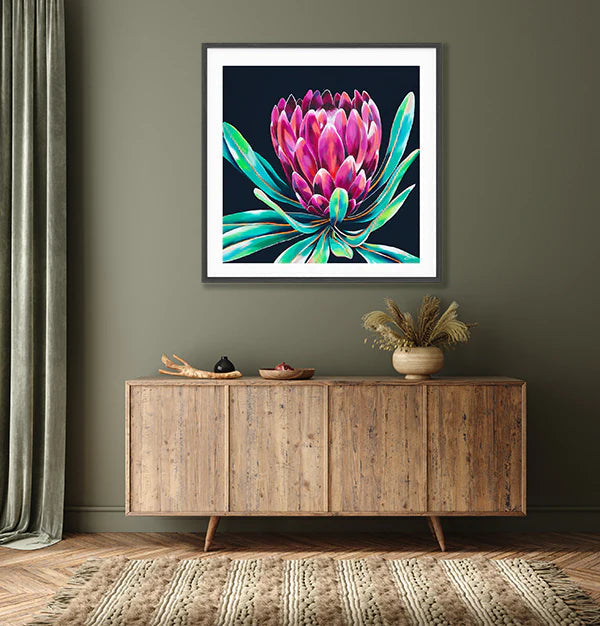 Pink Protea Fine Art Original Artwork